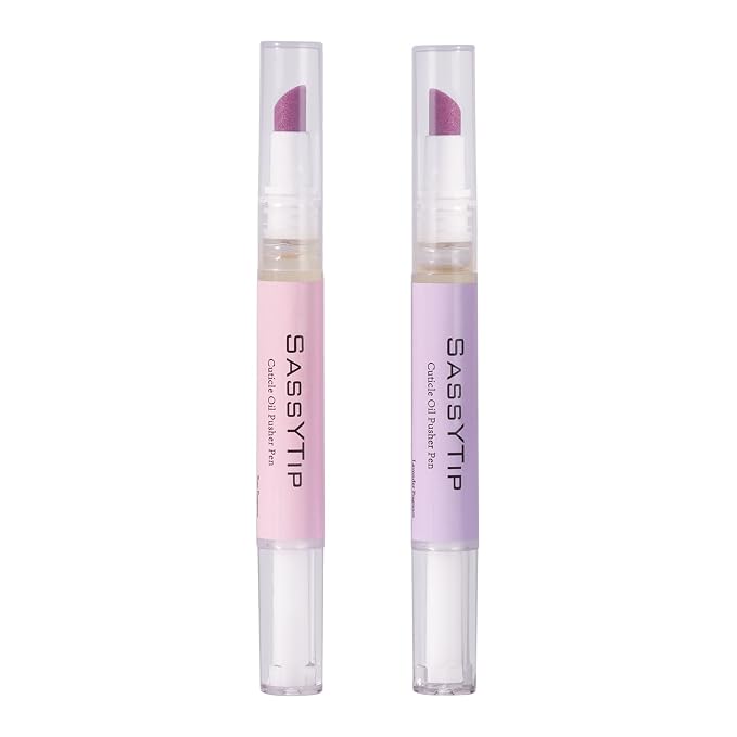 Ceramic Cuticle Pusher & Oil Pen, 2ml Rose/Lavender/Fragrance Free Scented Nail by SASSYTIP
