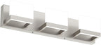 Tipace 3 Lights LED Modern Vanity Light Brushed Nickel Bathroom Lighting by Tipace