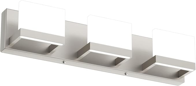 Tipace 3 Lights LED Modern Vanity Light Brushed Nickel Bathroom Lighting by Tipace