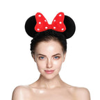 JIAHANG Mouse Ears Facial Spa Headbands, Coral Fleece Wash Face Hair Band - Image 7