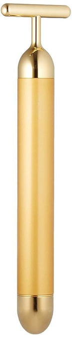 Beauty Bar 24k Golden Pulse Facial Massager, T-Shape Electric Sign Face Massage - Image 2