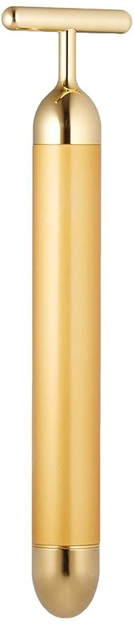 Beauty Bar 24k Golden Pulse Facial Massager, T-Shape Electric Sign Face Massage - Image 2