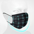 NNPCBT 100PCS 3 Ply Black Disposable Face Mask Filter Protection Face Masks - Image 3