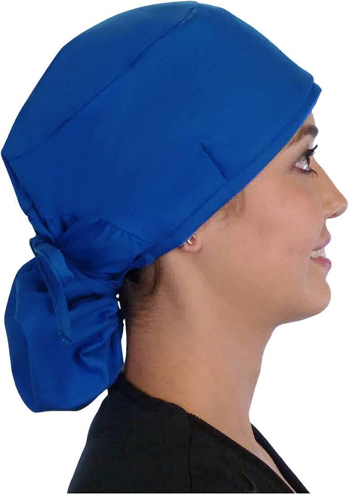 Sparkling EARTH Big Hair Ponytail Classic Surgical Style Scrub Working Cap - Image 3