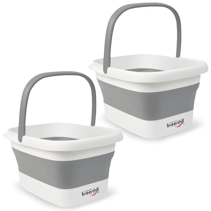 2 Pack Foldable Foot Bath Basin, Collapsible Foot Soak Tub, Foot Tub by BREENHILL