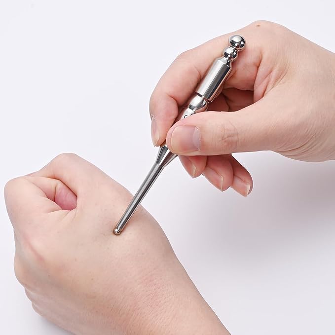 STICKON Stainless Steel Acupressure Pen Trigger Point Massage Tool Relief Pain - Image 3