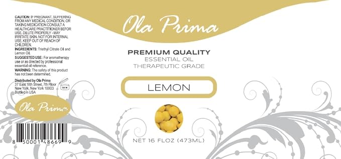 Ola Prima Oils Lemon Essential Oil 16oz Bulk, Essential Oil - Image 3
