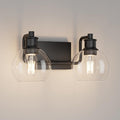 Tipace 2 Lights Industrial Bathroom Vanity Light Fixtures Over Mirror Black by Tipace