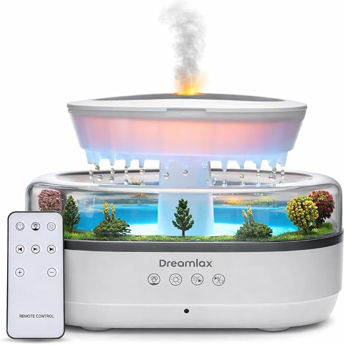 Dreamlax Rain Humidifiers for Bedroom – Cool Mist Essential Oil Diffuser by Unknown
