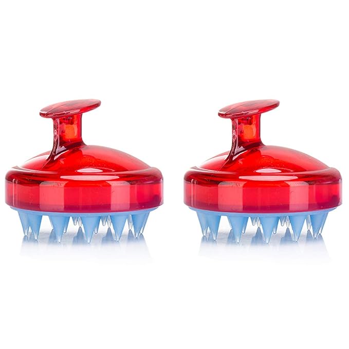 INVODA 2PCS Scalp Massager Shampoo Brush Soft Silicone Bristles by INVODA