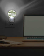 Night Lights Auto Sensor Green Ocean Waves Night Light Abstract Mountain - Image 7