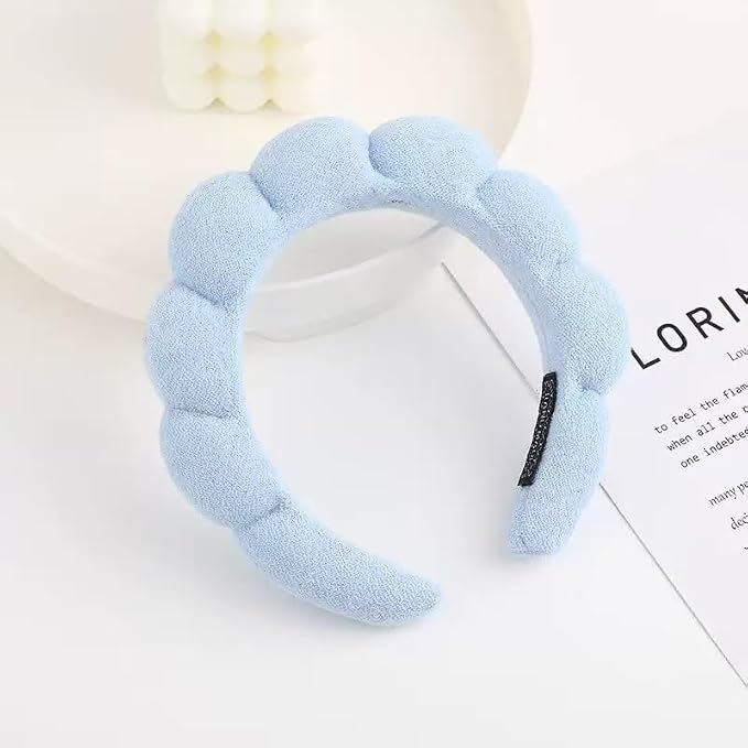Spa Headband and Wristband Set for Women, Terry Cloth Sponge Headband for - Image 2