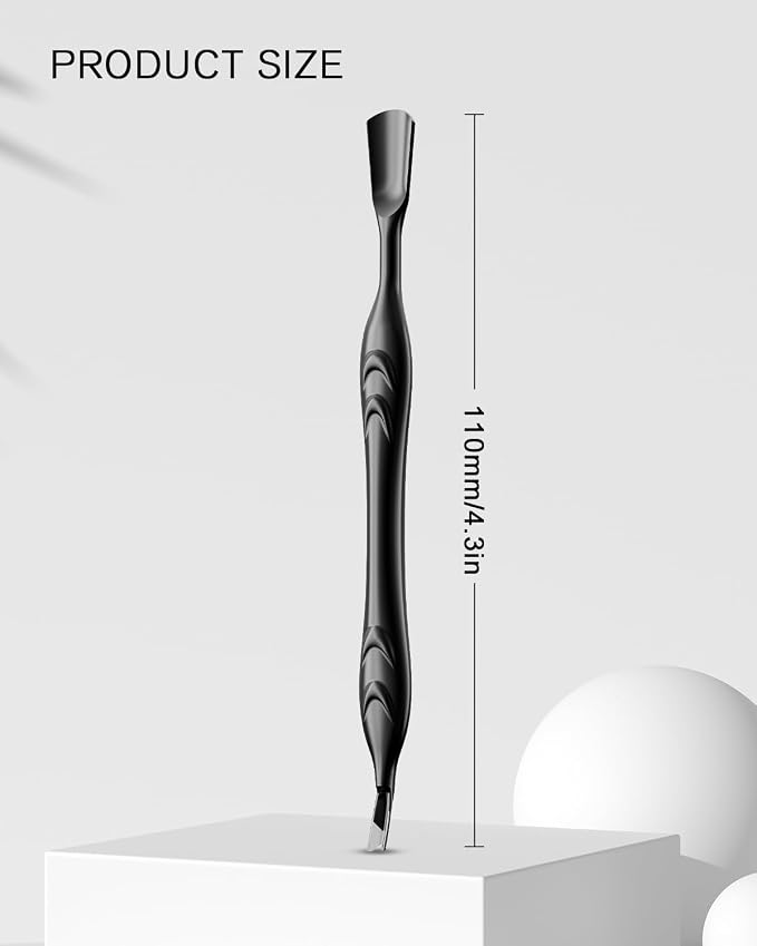 FERYES Cuticle Pusher with Fork, 2-in-1 Cuticle Trimmer Nail Care Tool - Image 7