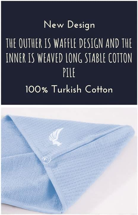 100% Turkish Cotton Hair Towel Wrap - Image 3