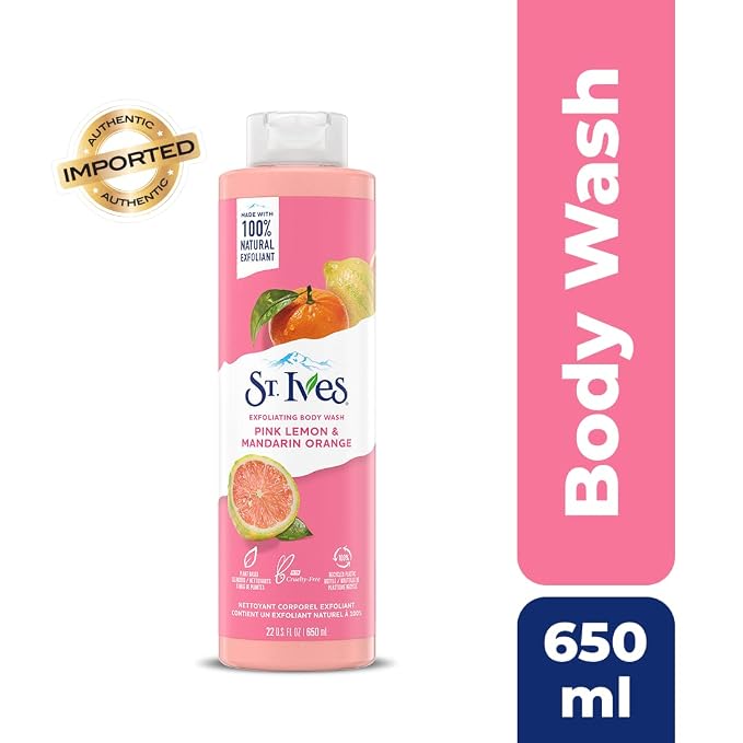 St. Ives Body Wash Pink Lemon and Mandarin Orange 22 Ounce - Image 2