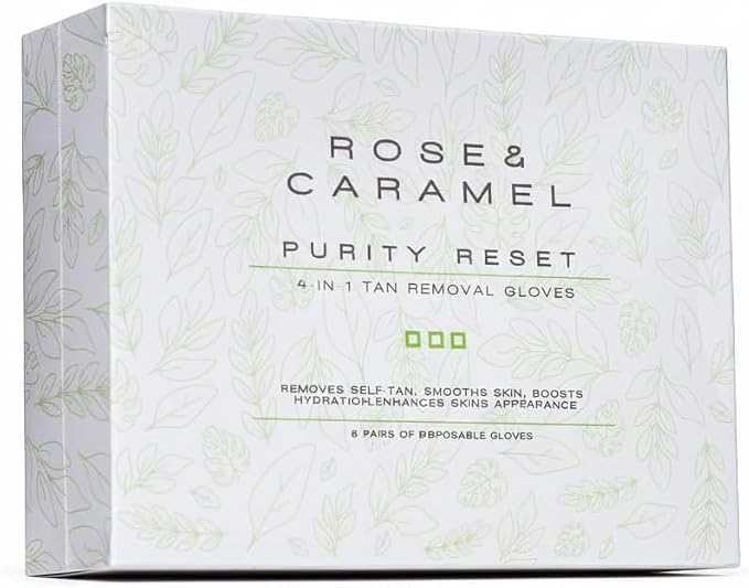 Rose & Caramel Purity Self Tan Remover Gloves, 4 in 1, Removes self tan by RoseCaramel