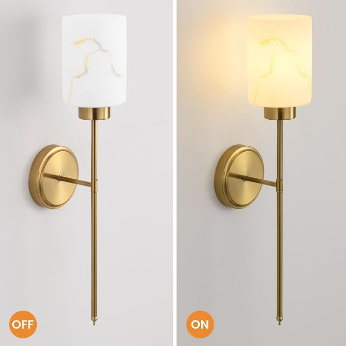 Gold Wall Sconces Set of 2 - Image 2