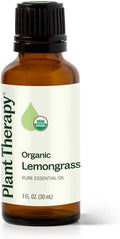 Plant Therapy Organic Lemongrass Essential Oil 30 mL, 100% Pure, USDA Certified by PlantTherapy