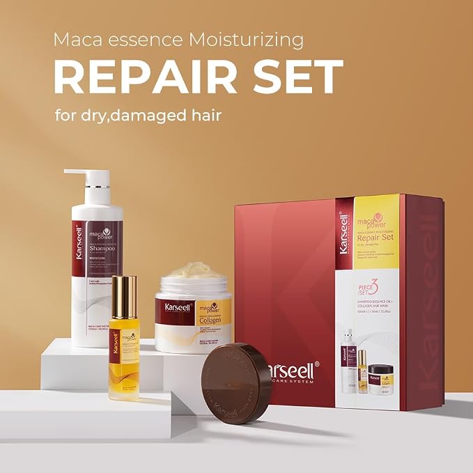 Karseell Collagen Hair Treatment Set, Deep Repair Collagen Hair Mask Shampoo - Image 2