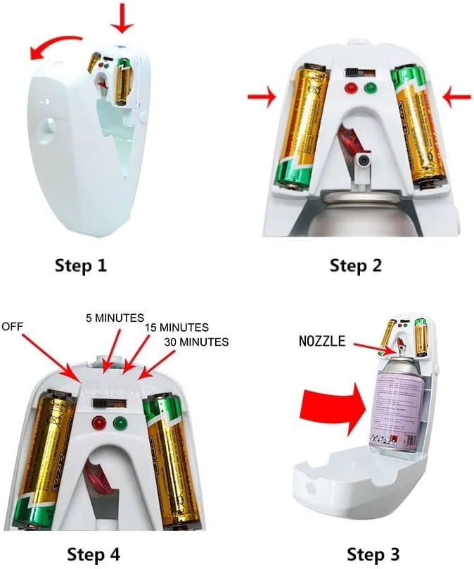 Automatic Air Freshener Spray Dispenser 2-Pack, Wall Mount or Tabletop - Image 6