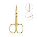 LIVINGO Professional Nail Cutter Scissors, Eyebrows/Eyelash Use, 3.5" Gold - Image 3