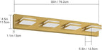 SineRise LED Modern Bathroom Vanity Light Fixtures, Brass Modern Acrylic - Image 5