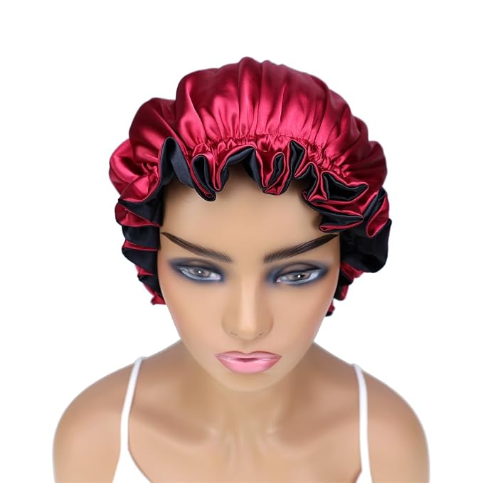 Adjustable Silk Satin Bonnet Hair Care Caps - Image 4