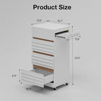 Salon Trolley Cart with Lockable Wheels, Rolling Hair Cart with 3 Dryer Holders - Image 7