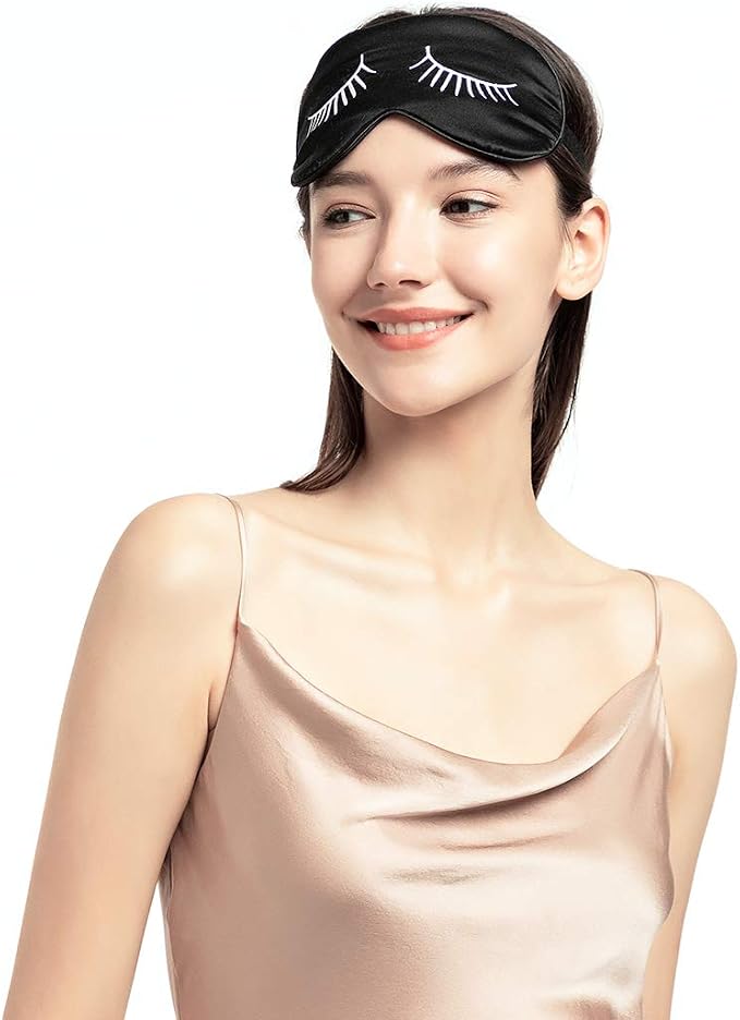 100% Mulberry Silk Sleep Mask Blackout, Cute Natural Sleeping Mask - Image 6
