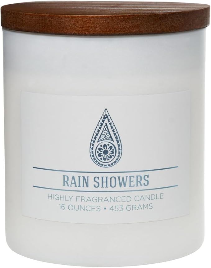 Carolina Rain Showers Scented Candle, 16 oz Wellness Relaxing Aromatherapy by CAROLINA