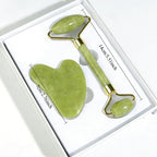 Jade Facial Roller & Gua Sha Set – Natural Stone Skincare Tools - Image 2