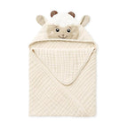 Blissful Diary Muslin Baby Hooded Towel 1 Pack, Soft & Absorbent Bath Towel - Image 8