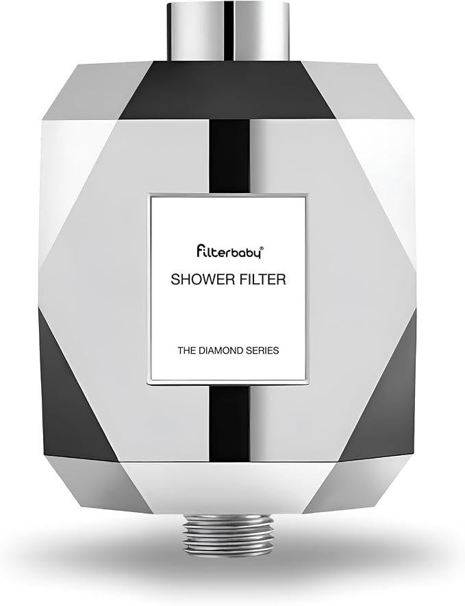 Filterbaby Diamond Shower Filter, IAPMO Certified to NSF177 Standard, Expert by Filterbaby