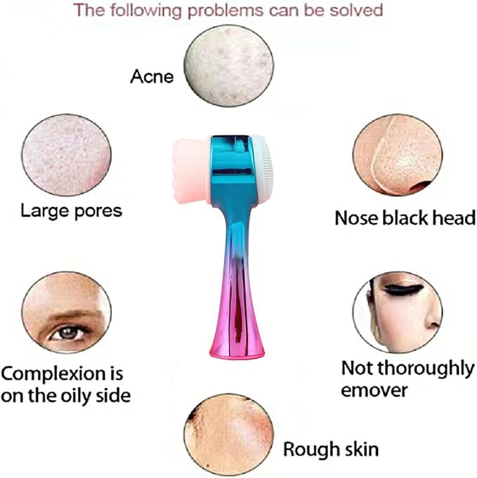 Facial Cleansing Brush 2 in 1Double-Sided Facial Cleaning Brush - Image 4