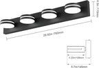 4-Light Bathroom Vanity Light, Matte Black Bathroom Light Fixtures Over Mirror - Image 4