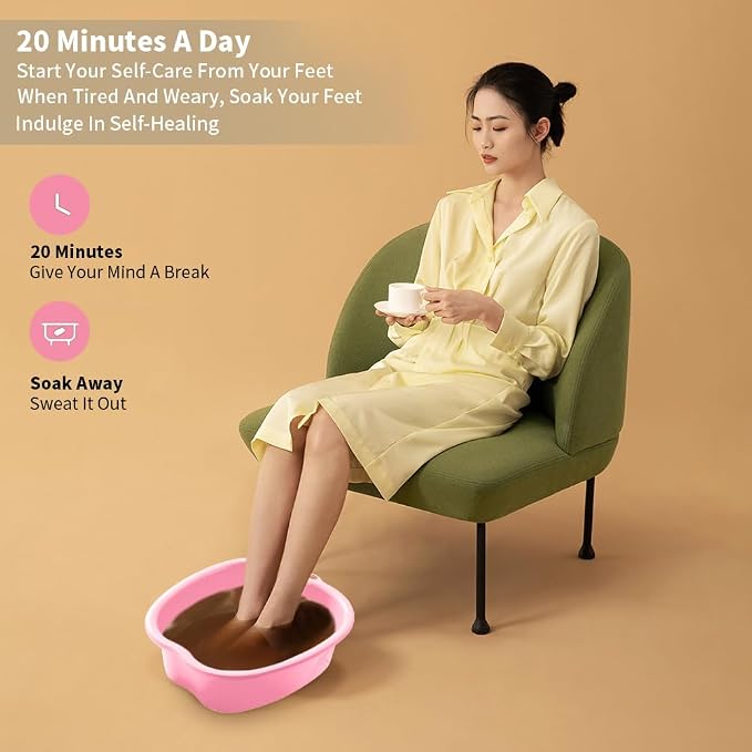 Foot Soaking Tub Large Size Foot Basin Sturdy Soaking Feet Bucket Massager Tub - Image 3