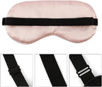 2 PCS Pink Satin Sleep Masks, Adjustable Silk Eye Mask - Image 2