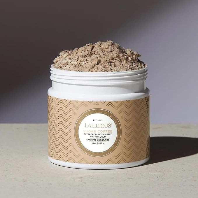 LALICIOUS Sugar Coffee, Exfoliating & Moisturizing Body Scrub - Image 4