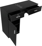 Wall Mount Styling Station for Hair Stylist, Wooden Hair Salon Station Storage - Image 6