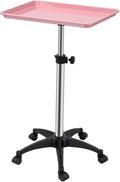 Salon Rolling Tray, Height Adjustable Tattoo Tray Rolling Cart, Storage Utility by Roixeeds