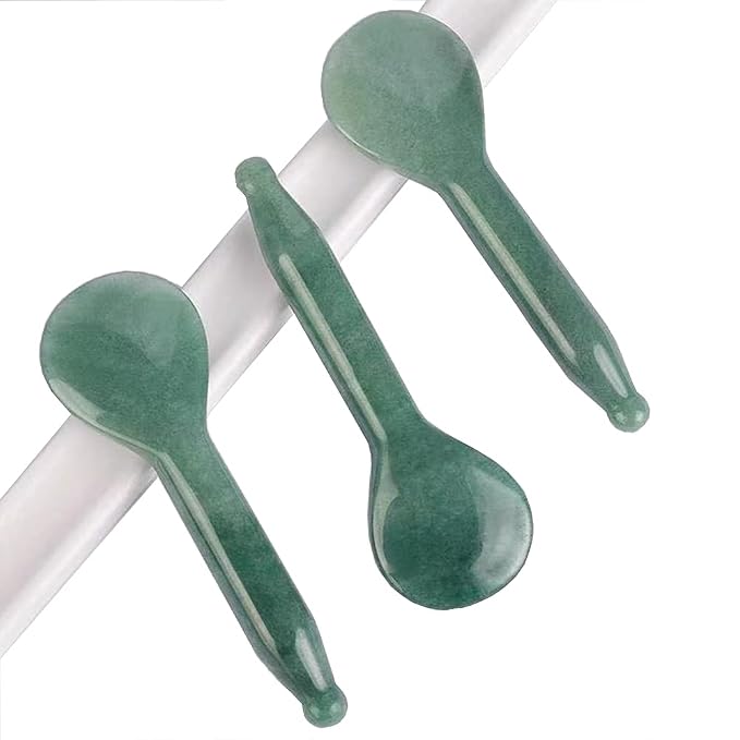 Jade Gua Sha Massage Tools Facial Tool Natural Green Gua Sha Anti Aging Facial - Image 9