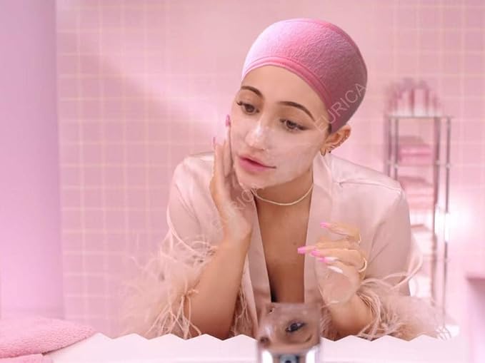 EUICAE Spa Headband Pack of 6 All Pink Sweat Head Towels - Image 5