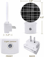Night Lights Auto Sensor Black Checked Plaid Night Light Minimalist Grid Lines - Image 2