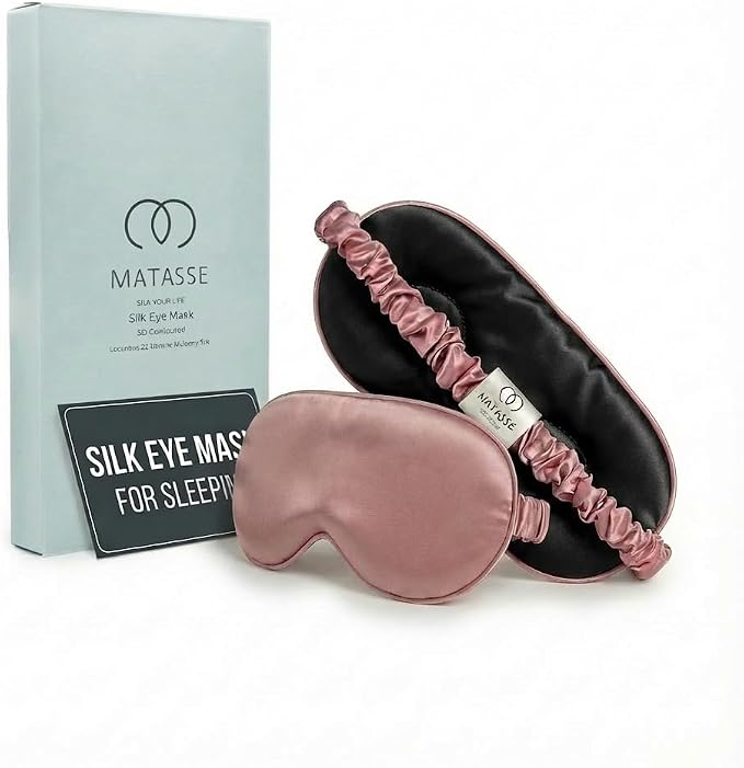 MATASSE 100% Mulberry Silk Sleep Mask 22 Momme Grade 6A by MATASSESilkyourlife