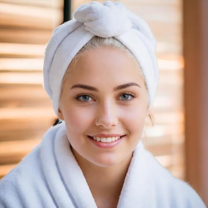 Yobee Luxurious Microfiber Hair Towel Wrap - Image 2