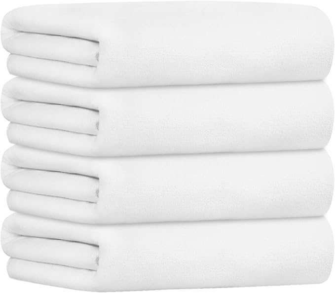 JML Bath Towel, Microfiber Bathroom Towels Set 4 Pack by JML