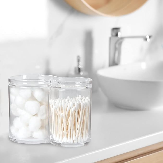 ForPro Clear Acrylic 2-Compartment Apothecary Jar - Image 4