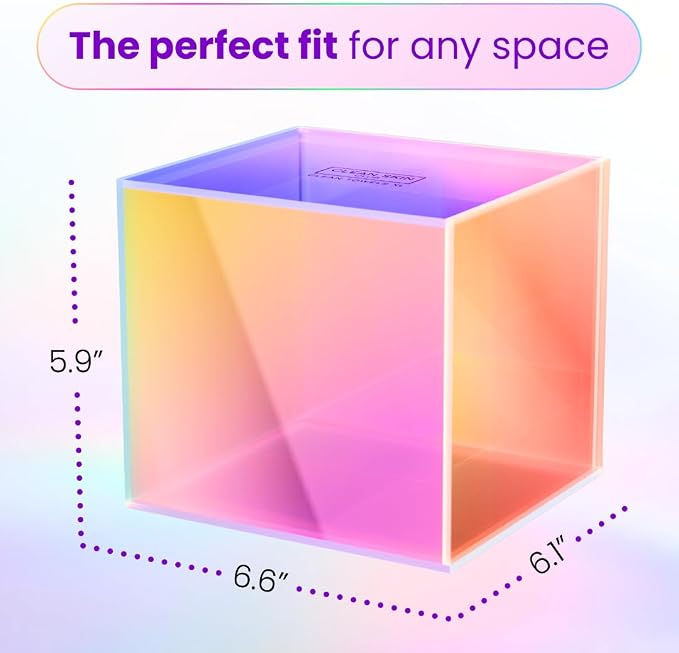 CLEAN SKIN CLUB Prism Box for Clean Towels XL – Acrylic Bathroom Storage - Image 3