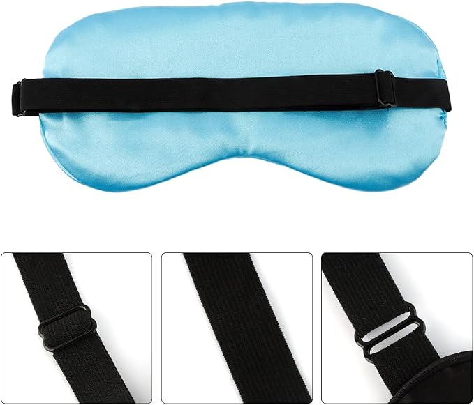 2 PCS Blue Silk Sleep Mask - Image 2
