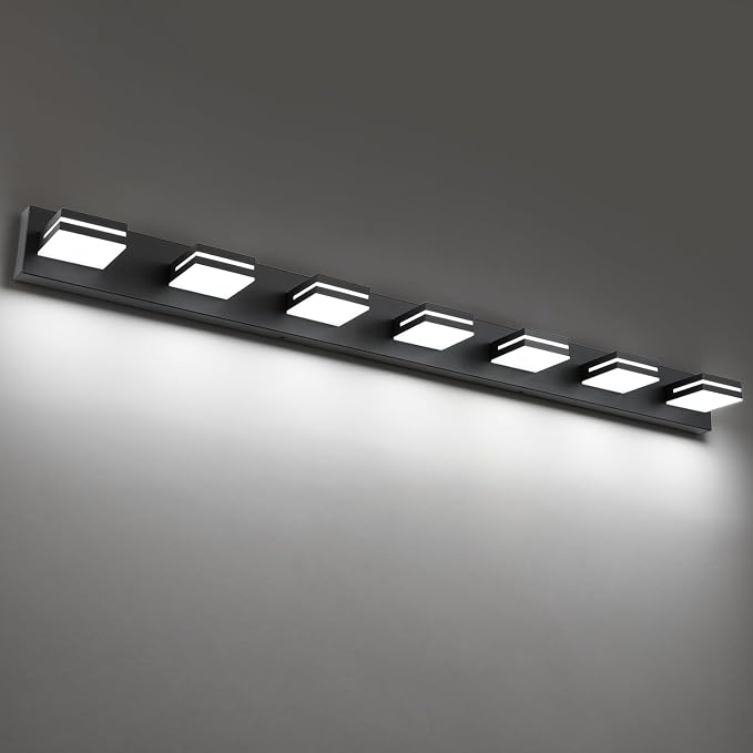 SineRise LED Modern Bathroom Vanity Light Fixtures, Matte Black Modern Acrylic by SINERISELIGHTING